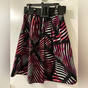 A-line skirt with belt